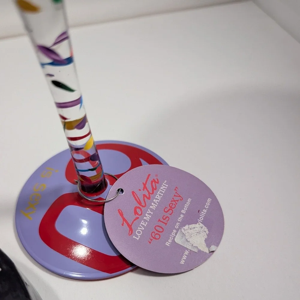Lolita Love My Martini 60 Is Sexy Hand Painted Birthday Glass With Box 7oz